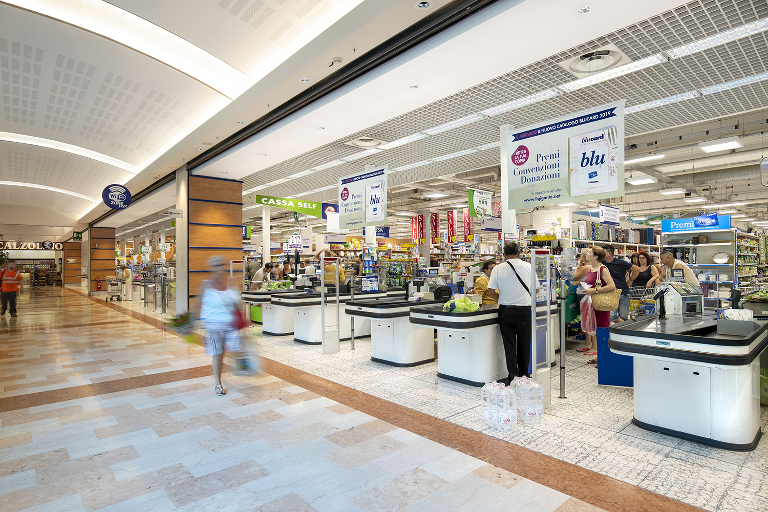 il gigante centri commerciali somma casse supermercato