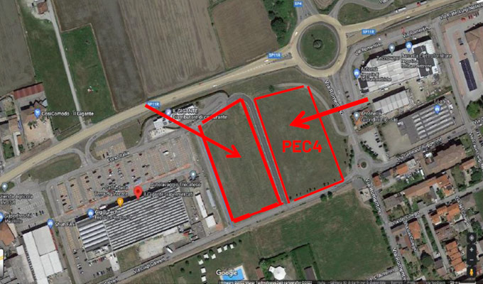 Mappa terreno Centri Commerciali Il Gigante a Trecate