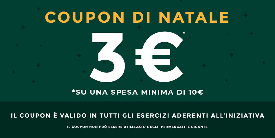 coupon natale 3 euro il gigante centri commerciali 
