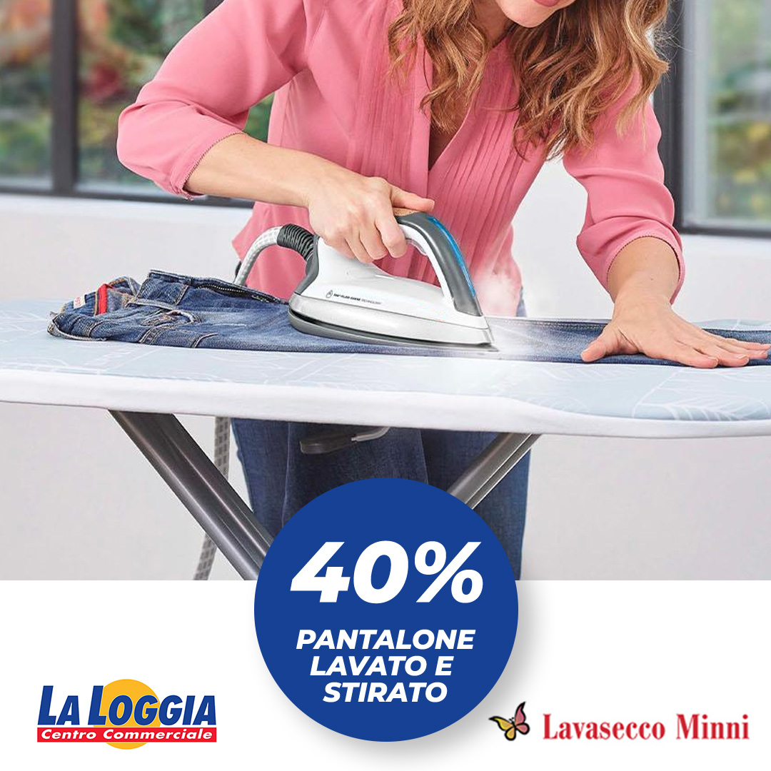 Scarica il Coupon di Lavasecco Minni per avere i tuoi pantaloni lavati e stirati con il 40% di sconto