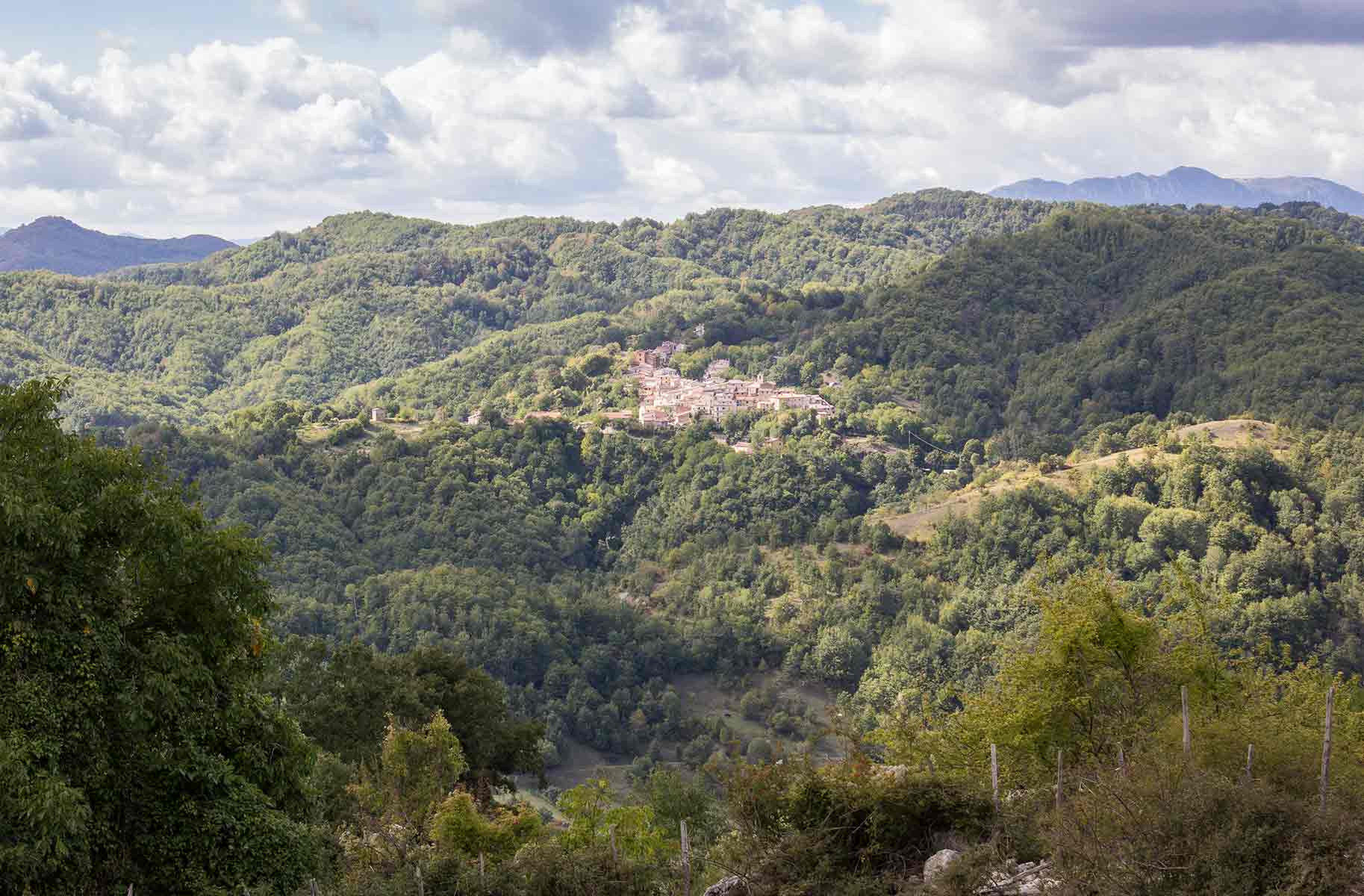 paesaggio del cammino dei briganti