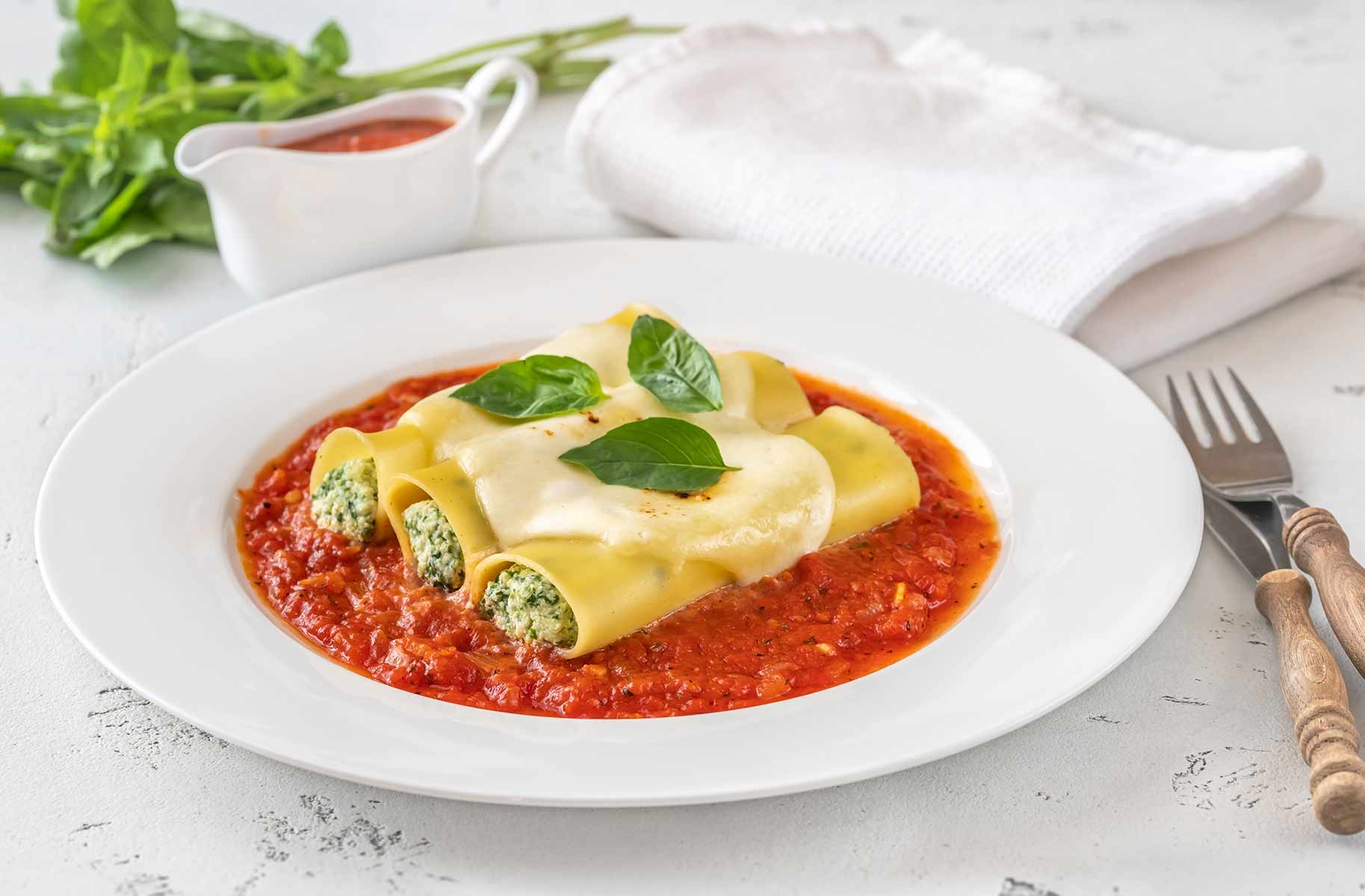 primo piatto pasqua cannelloni ricotta e spinaci