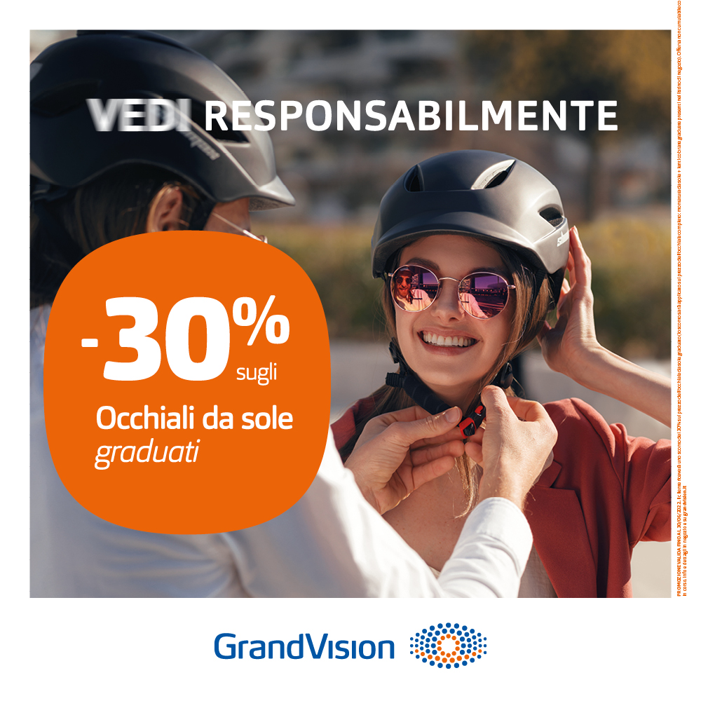 Sconti - 30% occhiali da sole GrandVision | Il Gigante Centri Commerciali